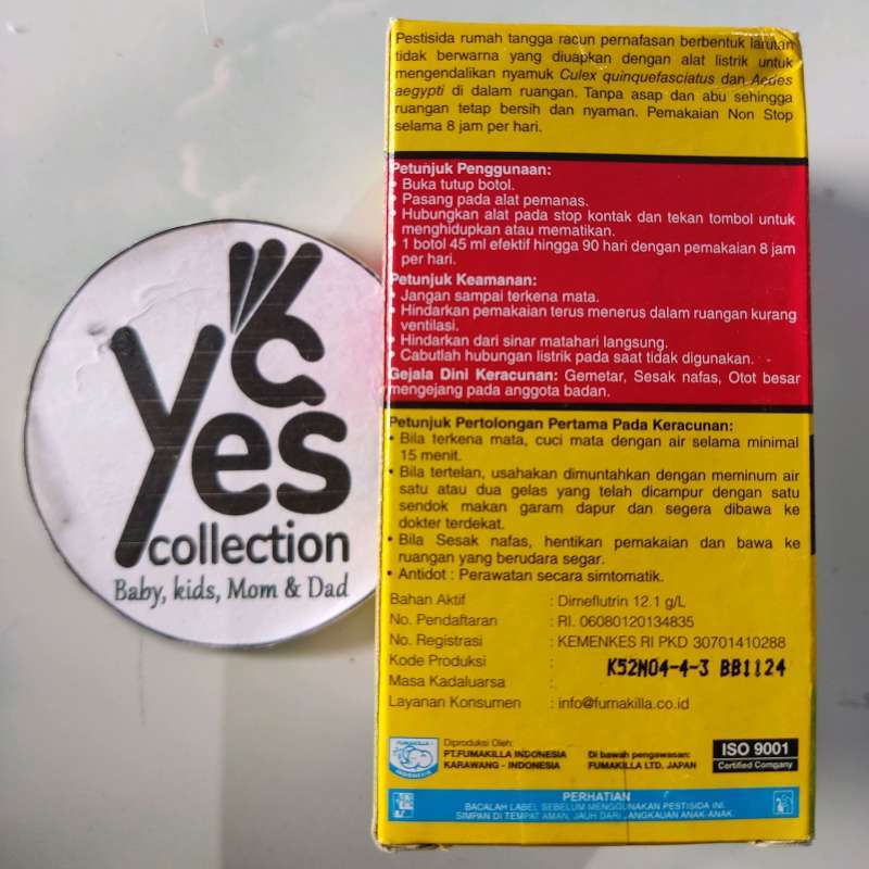 Jual Vape obat nyamuk REFILL vape fumakilla refill isi 45ml ...