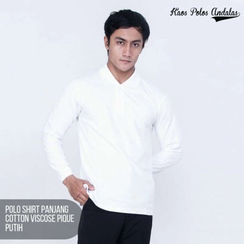 Polo Shirt Cotton Pique Lengan panjang 