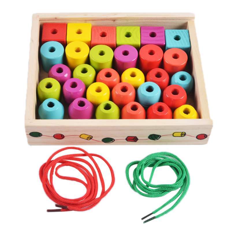 Jual Wooden Stringing Bead Set Wooden 