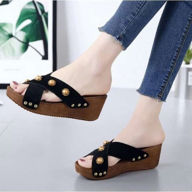Promo New Wedges Wanita Import Sandal Terbaru 2022 SA266 Mr112