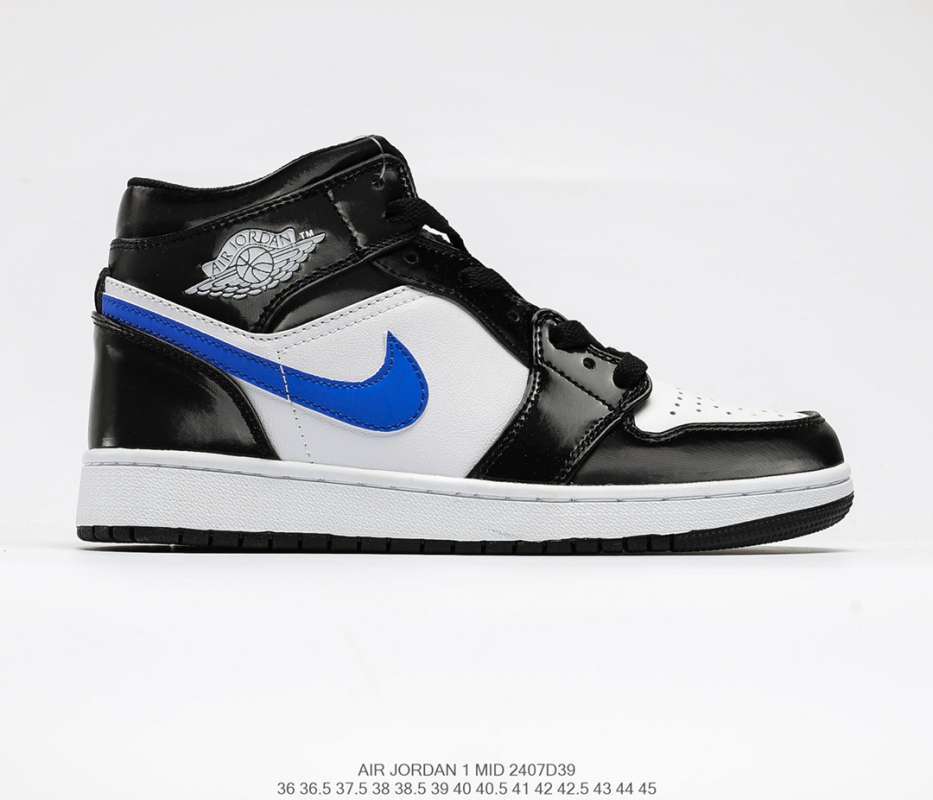 jordan aj 1 mid blue and white