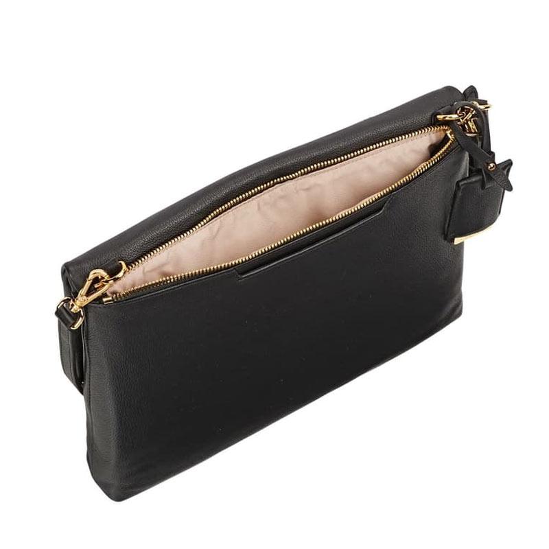 Jual TUMI Voyageur Black Misty Leather Crossbody Tas Wanita di