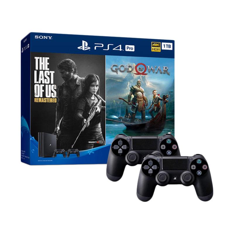 Jual SONY PlayStation PS4 PRO 1 TB 2 Games 2 Controller Set