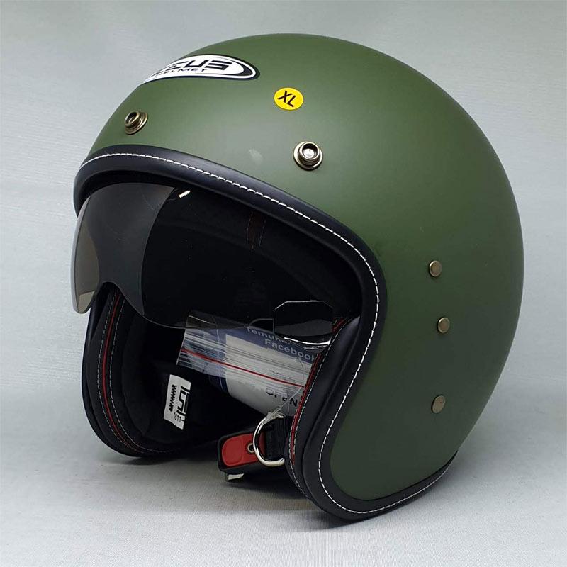 Helm zeus half face double visor top
