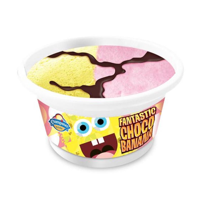Jual Campina Spongebob Squarepants Fantastic Choco Banana Cup Es Krim 80 Ml Online Agustus 2020 Blibli Com