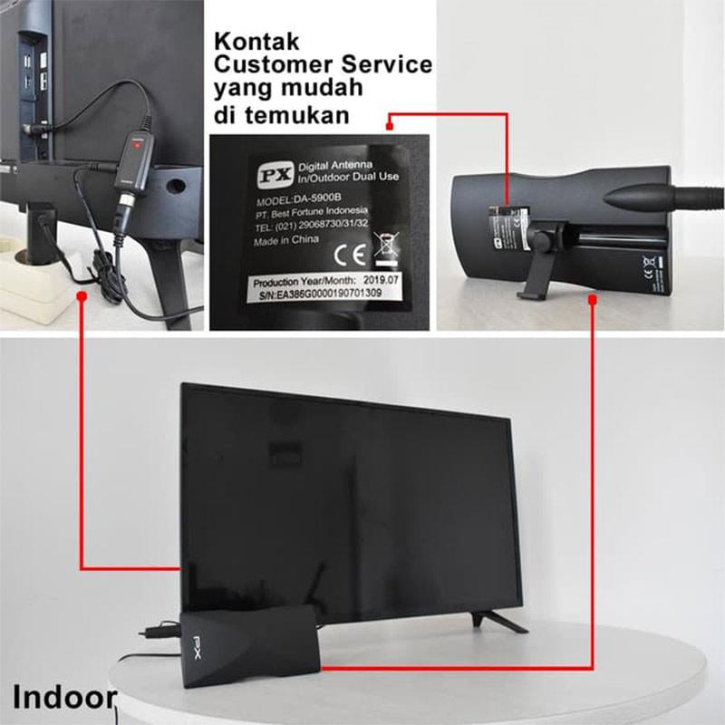 Jual Px Antena Tv Indoor Outdoor Luar Dalam Digital Booster Da 5900b Online Juli 2020 Blibli Com