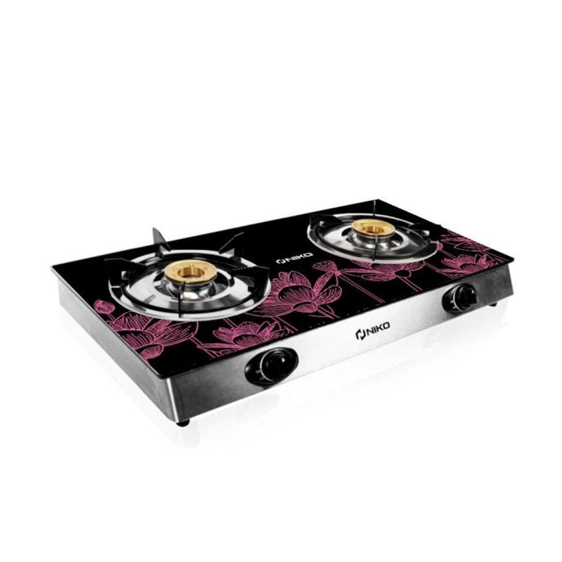 Jual Niko Motif Teratai Reflection 2 Kompor Gas Kaca 2 Tungku