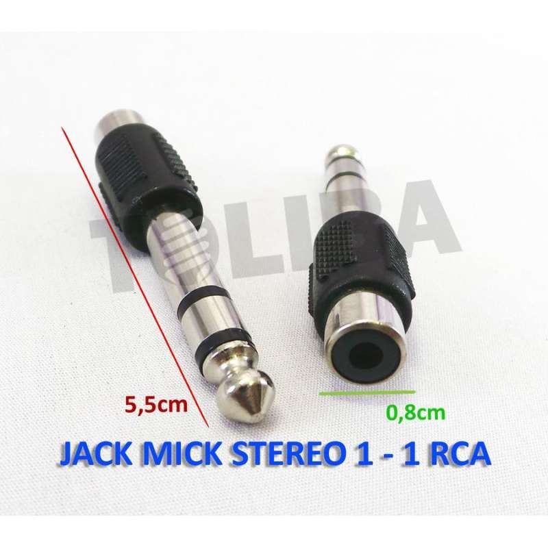 Jual converter konektor jack mic 6,5 mm 