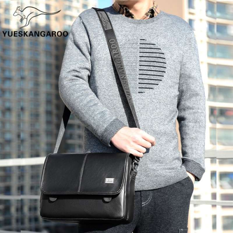 Promo Tas Selempang Kulit Pria Messenger Bag Slingbag Yueskangaroo