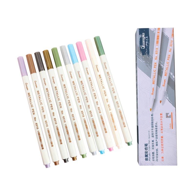 Jual Bluelans Metallic Art Painting Paper Drawing Signature Marker Pen Stationery 10 Pcs Online November 2020 Blibli Com