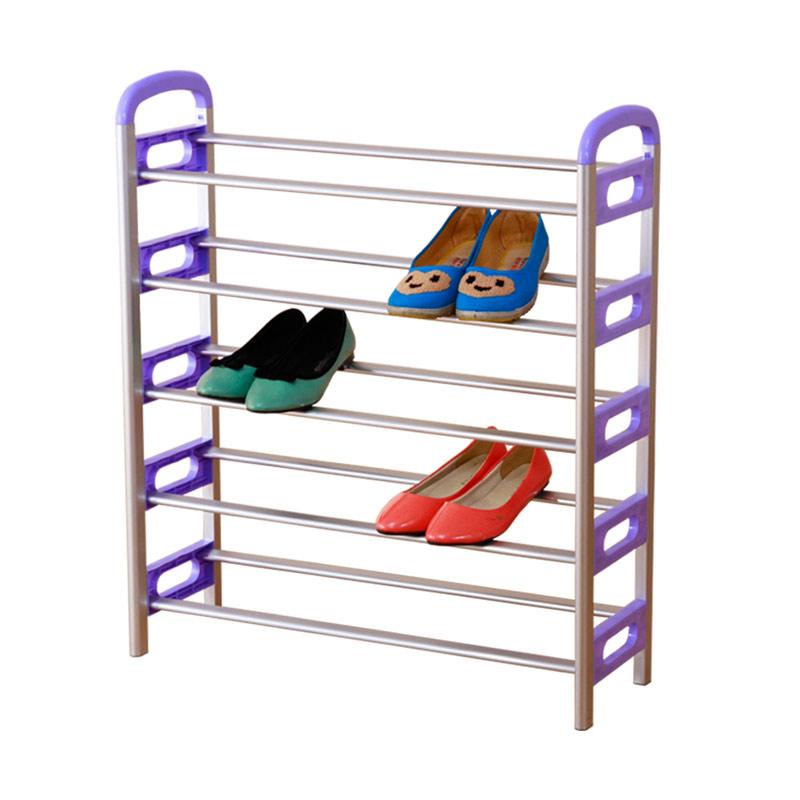 Jual Liveo Rak Sepatu 5 Susun Ungu Muda Online Agustus 2020 Blibli Com
