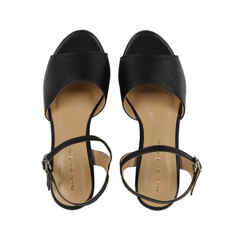 Promo Nicholas Edison Wedge Zoey Black Sandal Wedges Kanvas