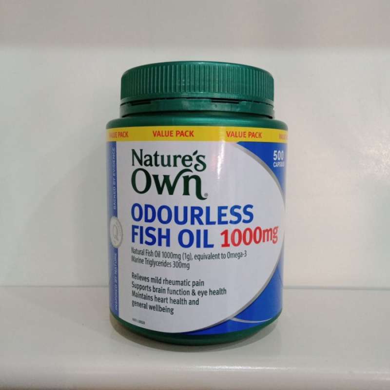 Jual Nature s Own Odourless Fish Oil 1000 mg 500 Capsules di