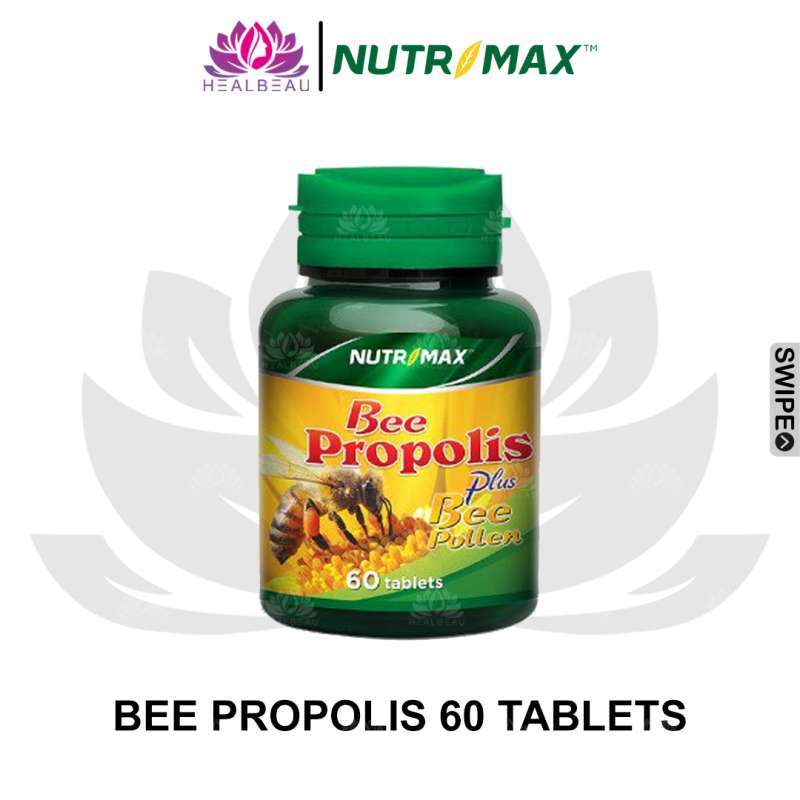 NUTRIMAX BEE PROPOLIS PLUS BEE POLLEN SUPLEMEN KESEHATAN 60 TABLET - SINUS  / ASMA / BATUK / SAKIT TENGGOROKAN / ALERGI