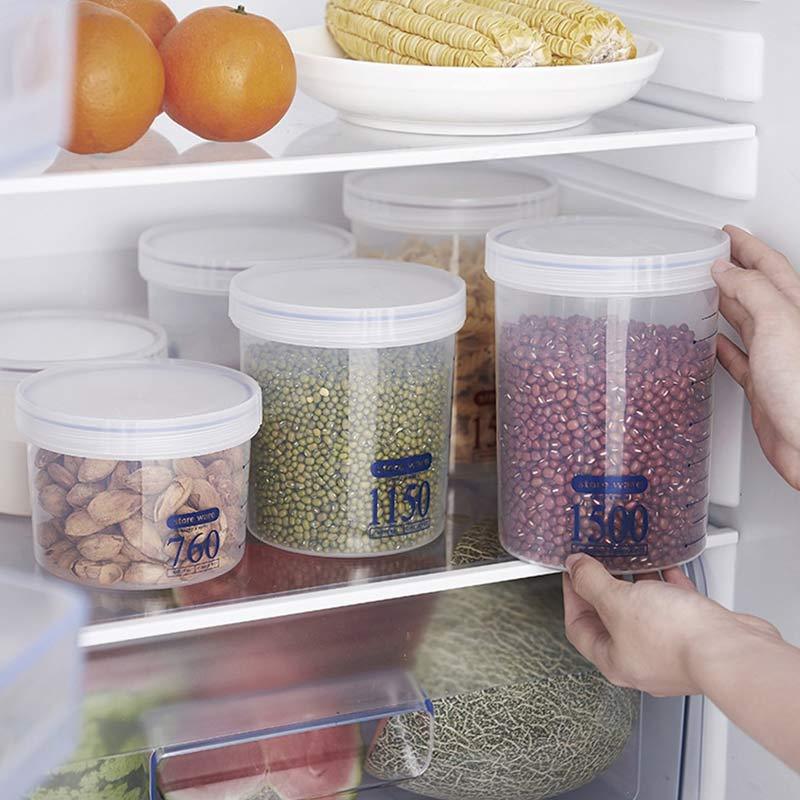 Jual Eds Clear Pp Food Storage Container With Lid Durable Round