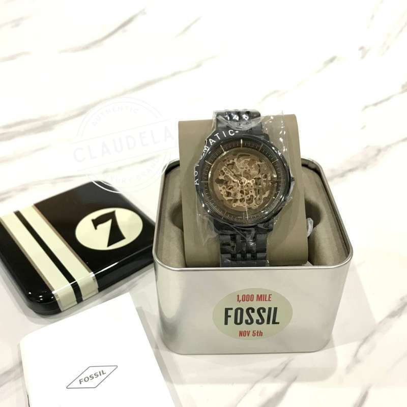 Jual FLASH SALE FOSSIL Chase Automatic Black Stainless Steel Men s