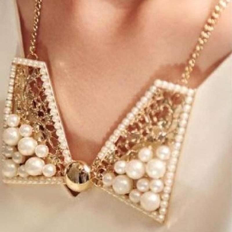 Promo KALUNG ELEGANT PEARL BOW KNOT 
