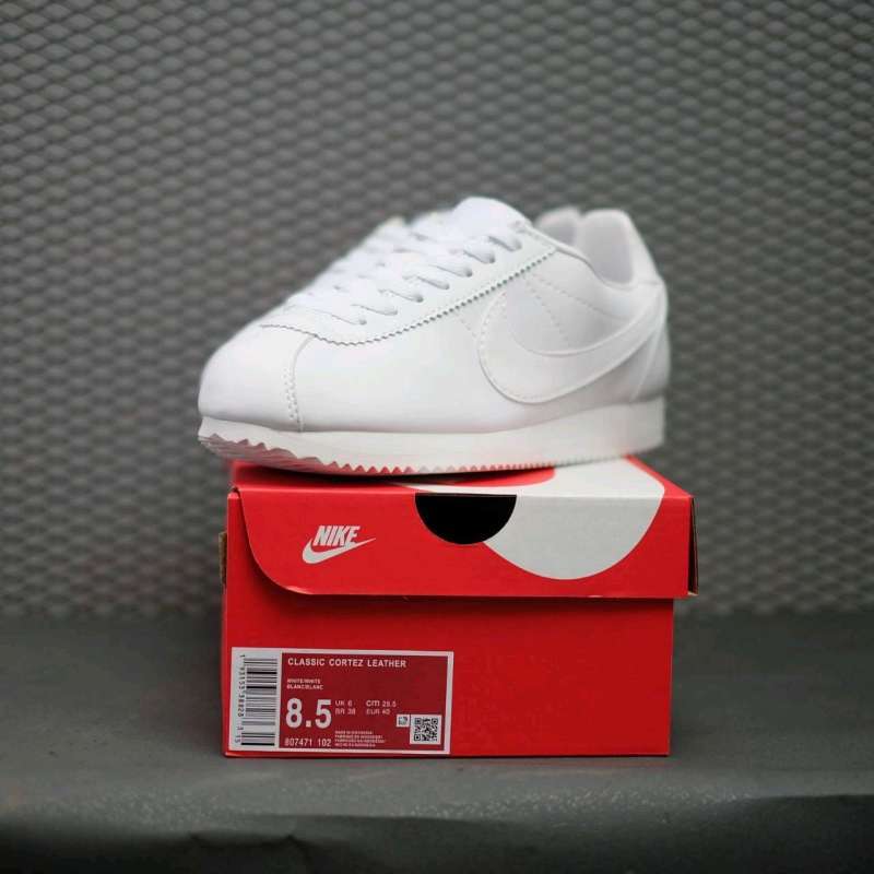 all white classic nikes