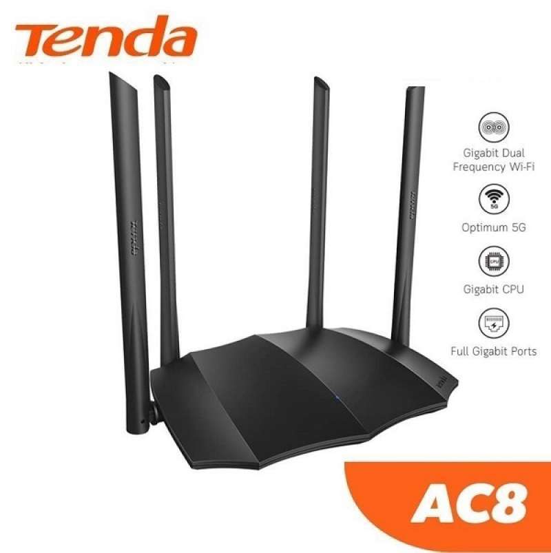 Jual TENDA AC8 AC1200 Dual Band Gigabit Wireless Router di ...