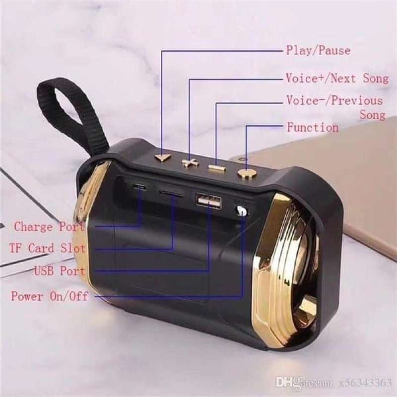 Bluetooth Speaker Kotak Kecil LN-11 untuk Penggemar Musik dengan Baterai 800 mAh dan Tahan Percikan Air, Cocok untuk Pemakaian Outdoor dan Pesta