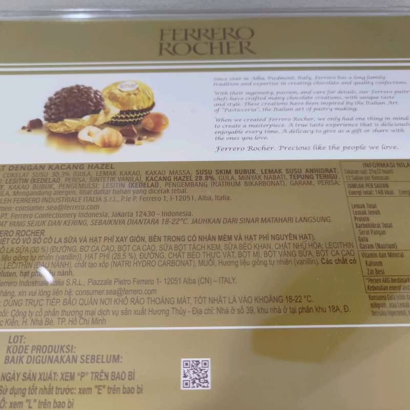 Jual Ferrero Rocher t24 / Coklat Ferrero isi 24 pcs di Seller ...