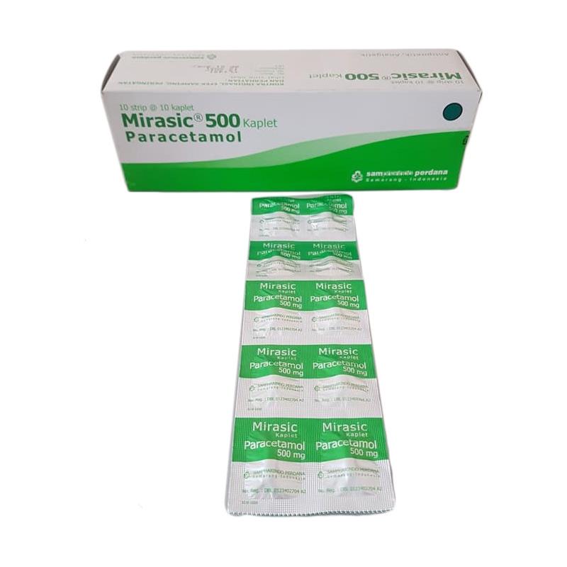 Jual Mirasic Kaplet Paracetamol 500 Mg 1 Strip 10 Kaplet Online September 2020 Blibli Com