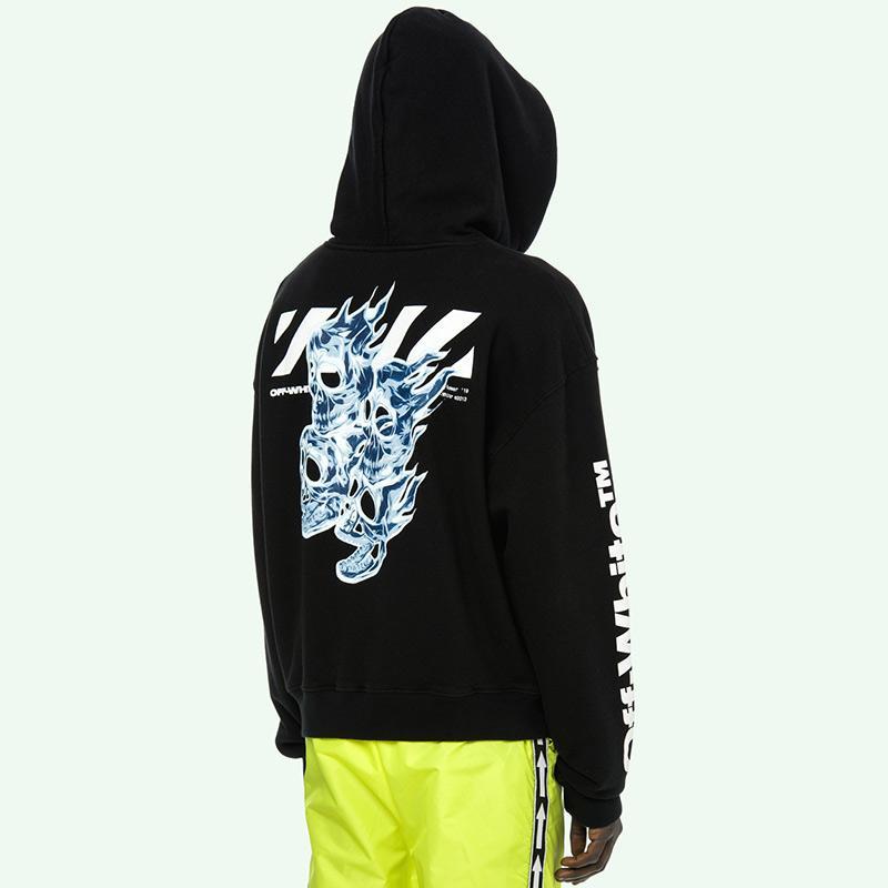 Off white diagonal best sale skulls hoodie