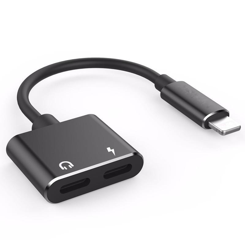 iit iit headphone jack adapter compatible for iphone 2 in 1 dual connector aux adapter cable for iphone 7 8 x plus full06 hzq3rrzz
