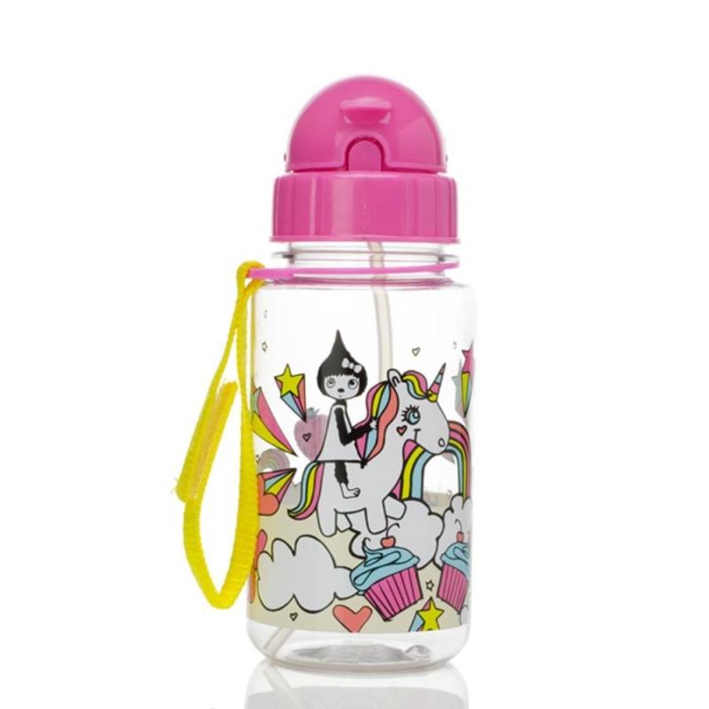 Jual Zip Zoe Drinking Bottle With Straw Unicorn Bm3099