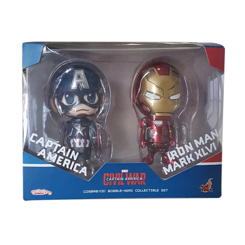 Jual Hot Toys Cosbaby Civil War Captain America Ironman Mark 46