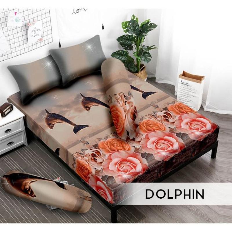 Jual Monalisa Dolphine Premium Set Sprei 160x200x20 Cm Murah