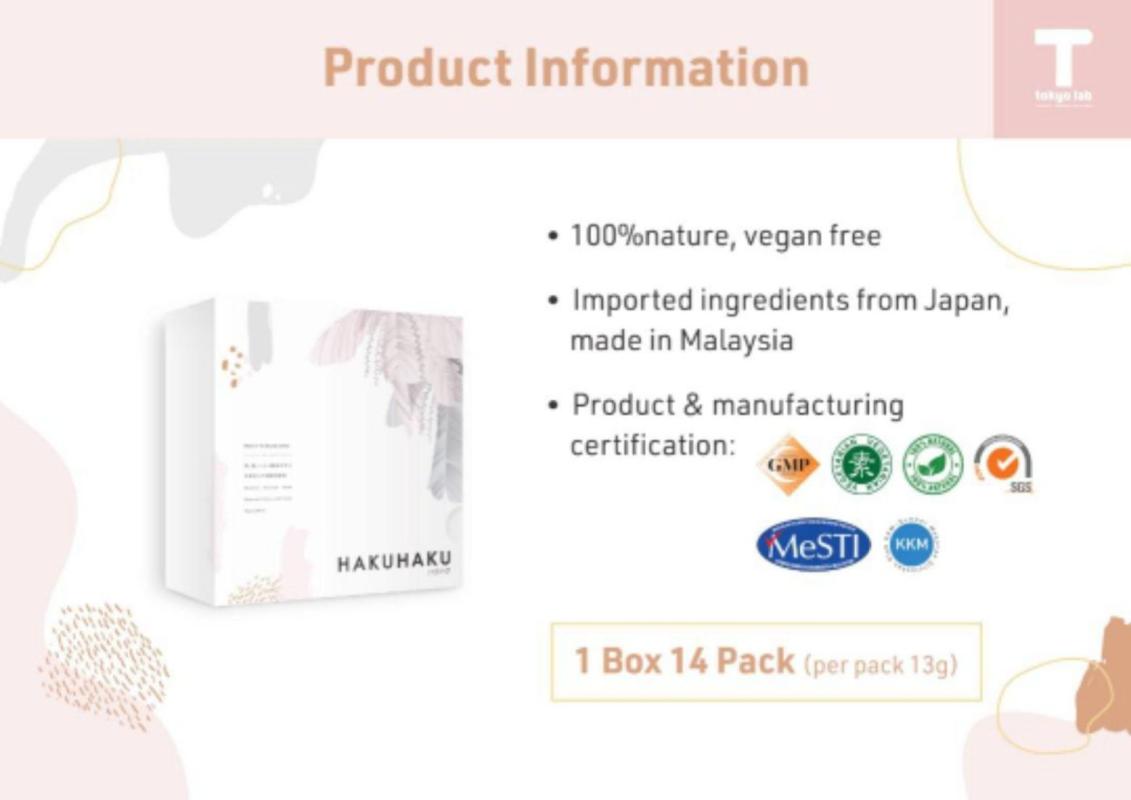 Jual Hakuhaku Haku Haku Minuman Collagen Whitening 100 Formula