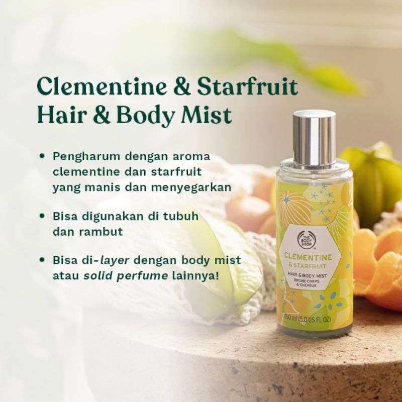 clementine and starfruit body shop