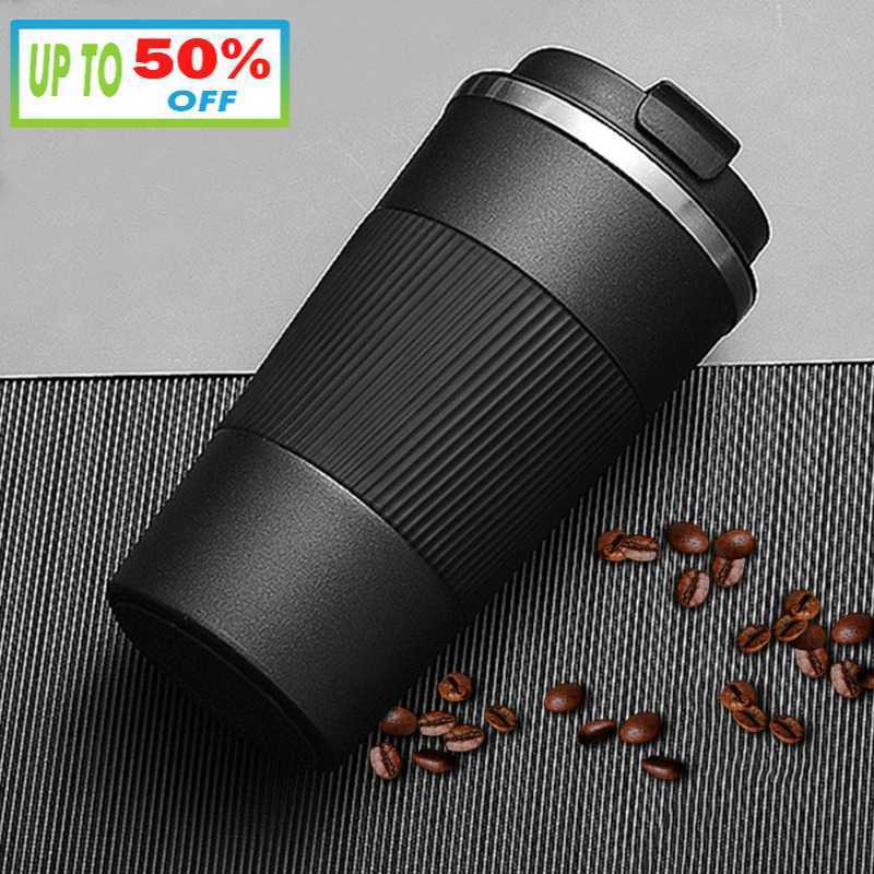 Tumbler Minum Stainless Steel Hitam Polos Liter Botol Minum Thermos  Tahan Panas untuk Kado Estetik Kekinian