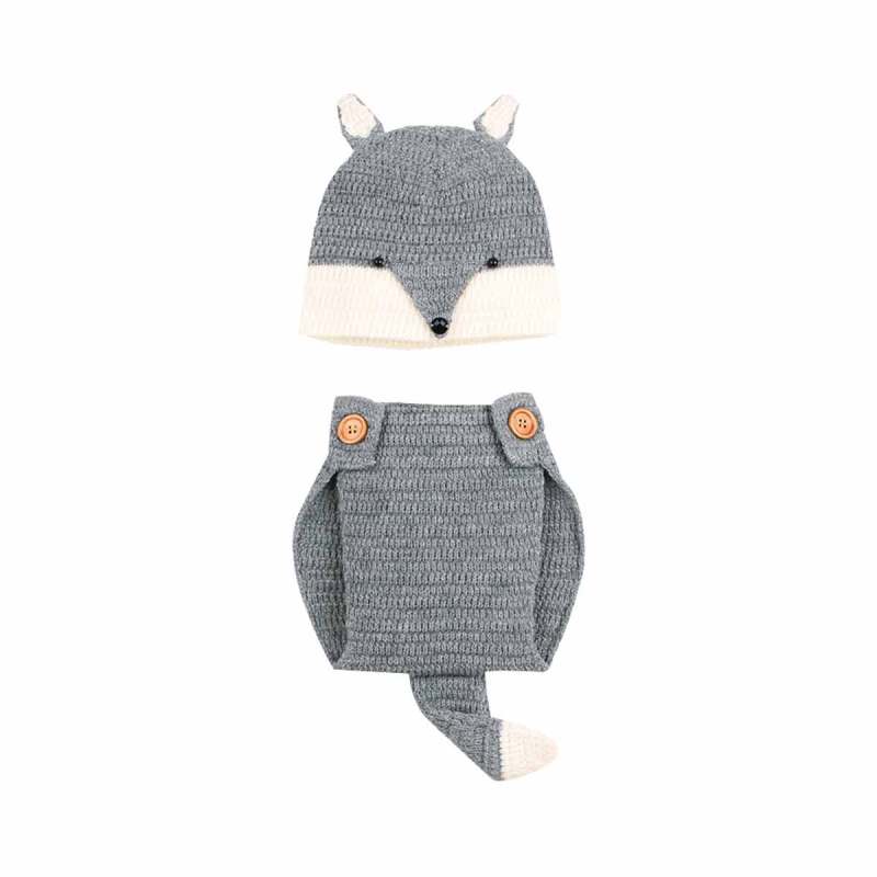 Jual Bluelans Hand Crochet Fox Hat And Pants Outfit Photography