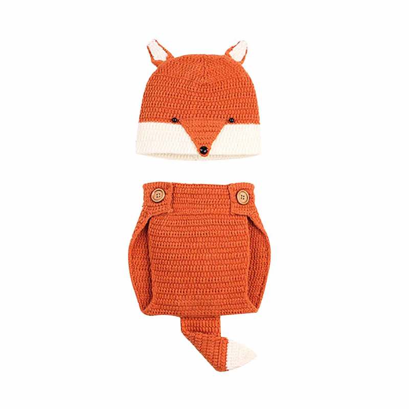 Jual Bluelans Hand Crochet Fox Hat And Pants Outfit Photography