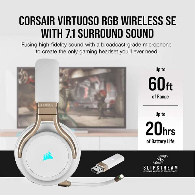 Promo Corsair Virtuoso Pearl Rgb 