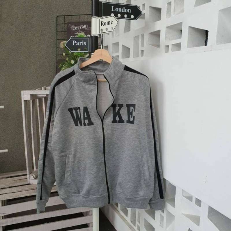 Jaket Jumper Pria Terbaru I Wake Zipper Unisex