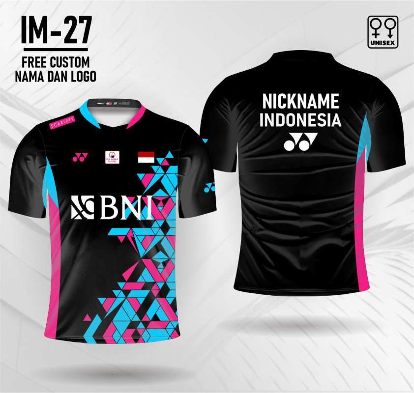 Jersey badminton baju kaos bulu tangkis ganda putra fajar rian