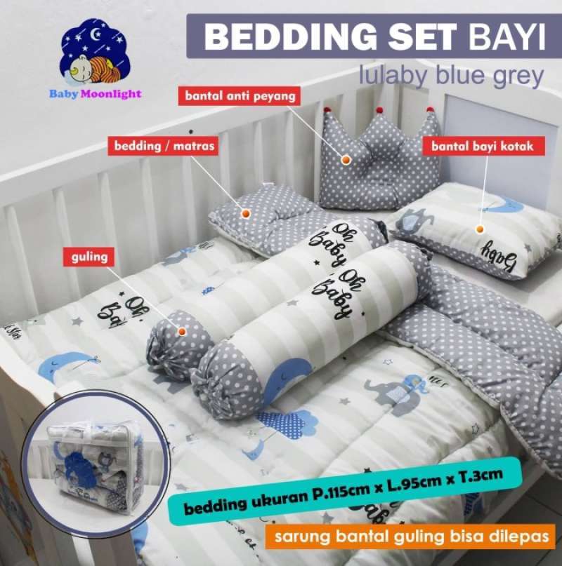Bedding Set Baby Pillow Bumper Baby Cot Bedding Set 10 Piece Including Cot  Bumper, Pillow - Main Image