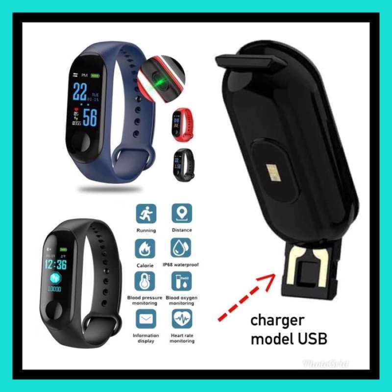 Promo JAM TANGAN SMARTWATCH M3 JAM JOGGING SMART WATCH M3 BAND