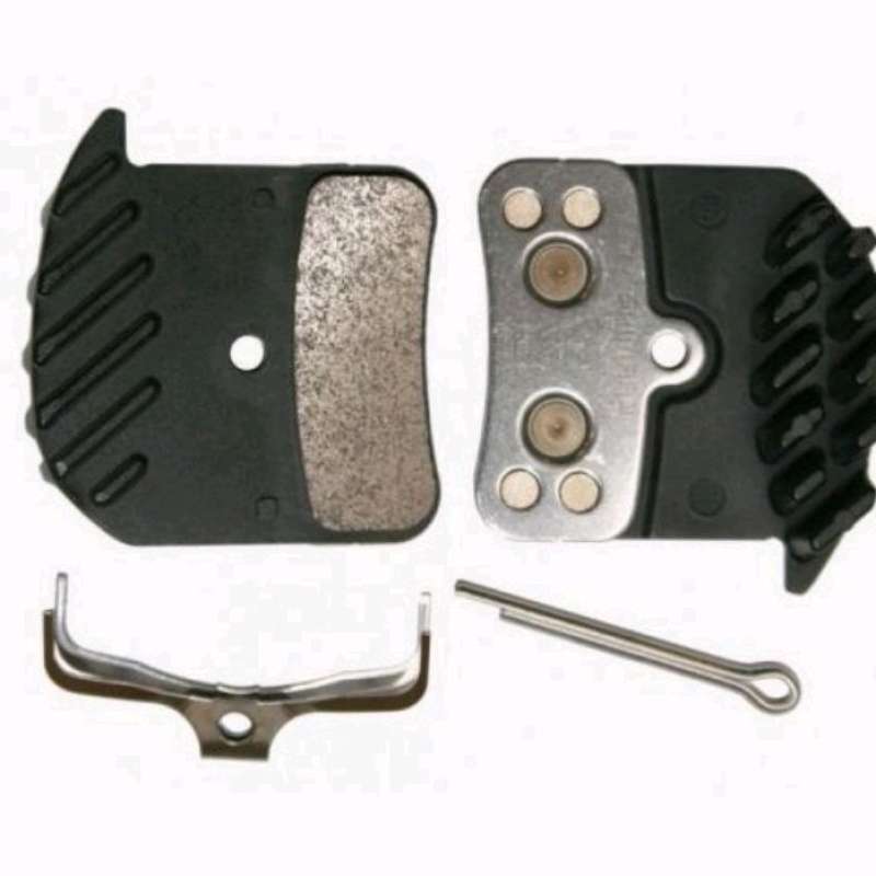 Shimano H03C Metal Disc Brake Pads Sepeda with Cooling Fin Spring