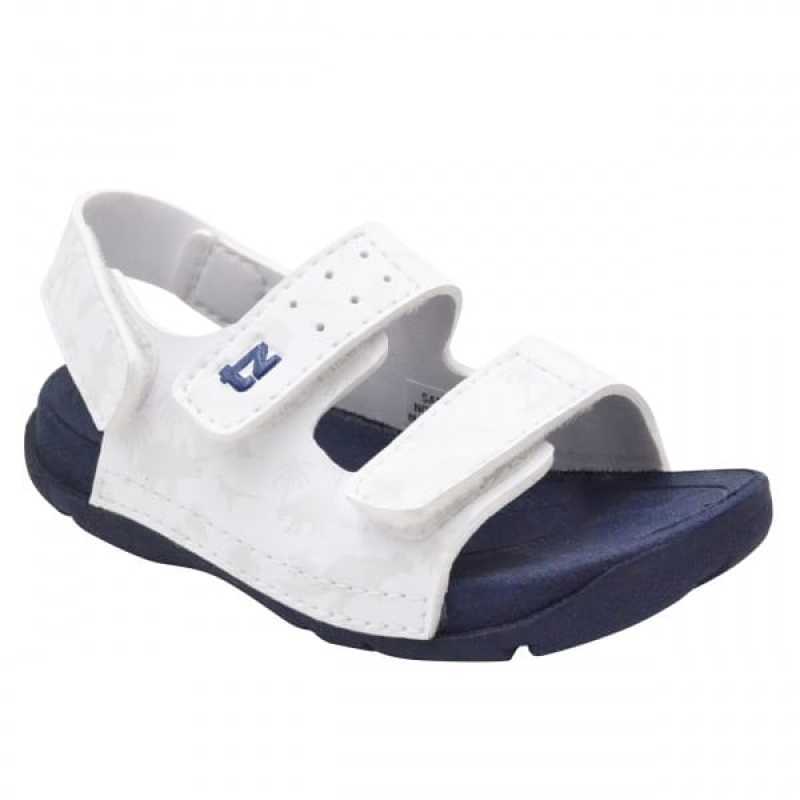 Sepatu Sendal Anak Laki-Laki, Bali Fs White/Navy 2 Toezone