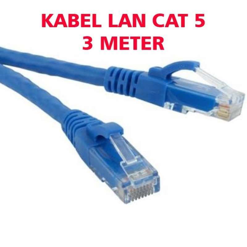 Promo Kabel LAN 3 Meter CAT 5 / Kabel UTP 3M Pabrikan High ...