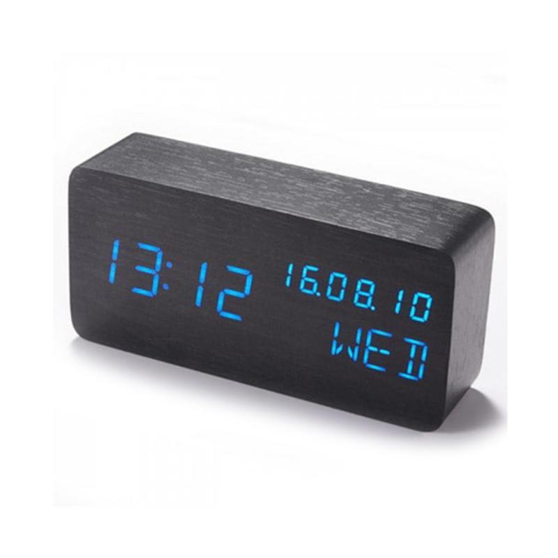 Jual H Ikea Wood Grain Alarm Voice Control Led Digital Clock Murah Agustus 2020 Blibli Com