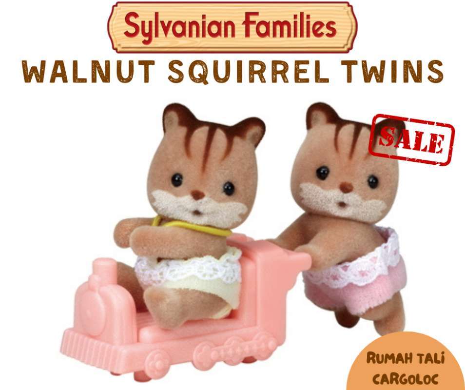 Jual Sylvanian Families WALNUT SQUIRREL TWINS di Seller Main