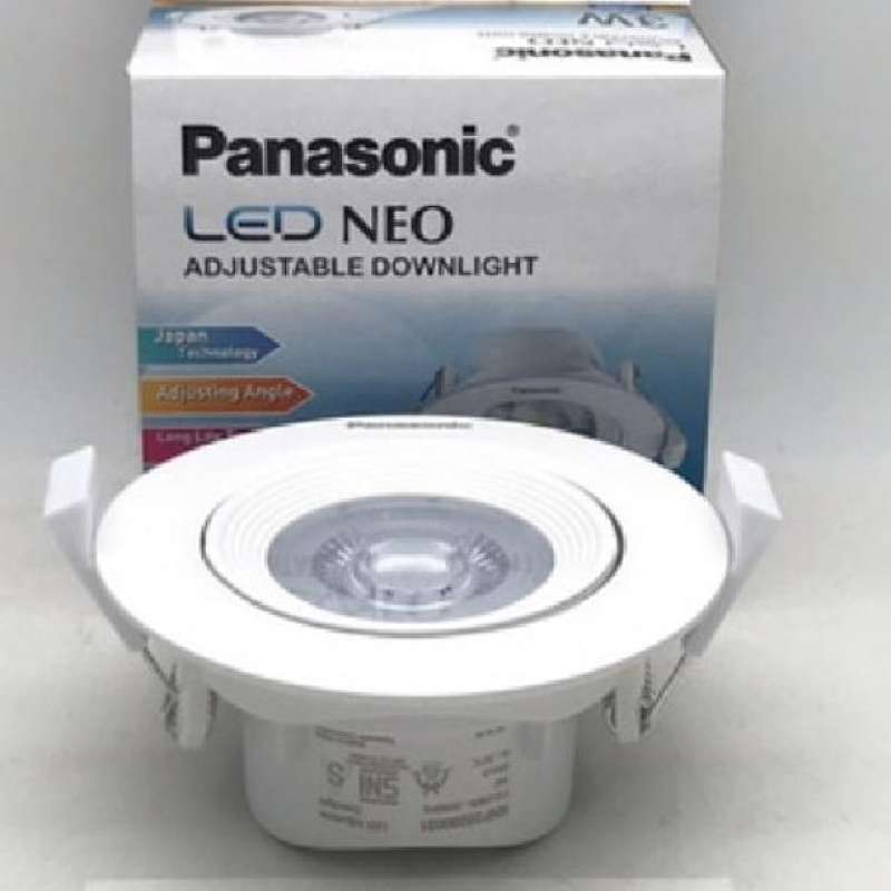 Jual lampu panasonic 3w 3 watt cob downlight panasonic led panel