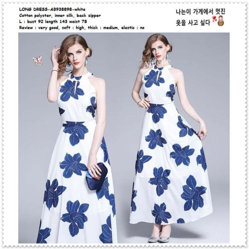 Jual Ab938898 Long Dress Maxi Gaun Pesta Wanita Korea Import Putih White Di Seller Amelie Butik Wijaya Kusuma Kota Jakarta Barat Blibli