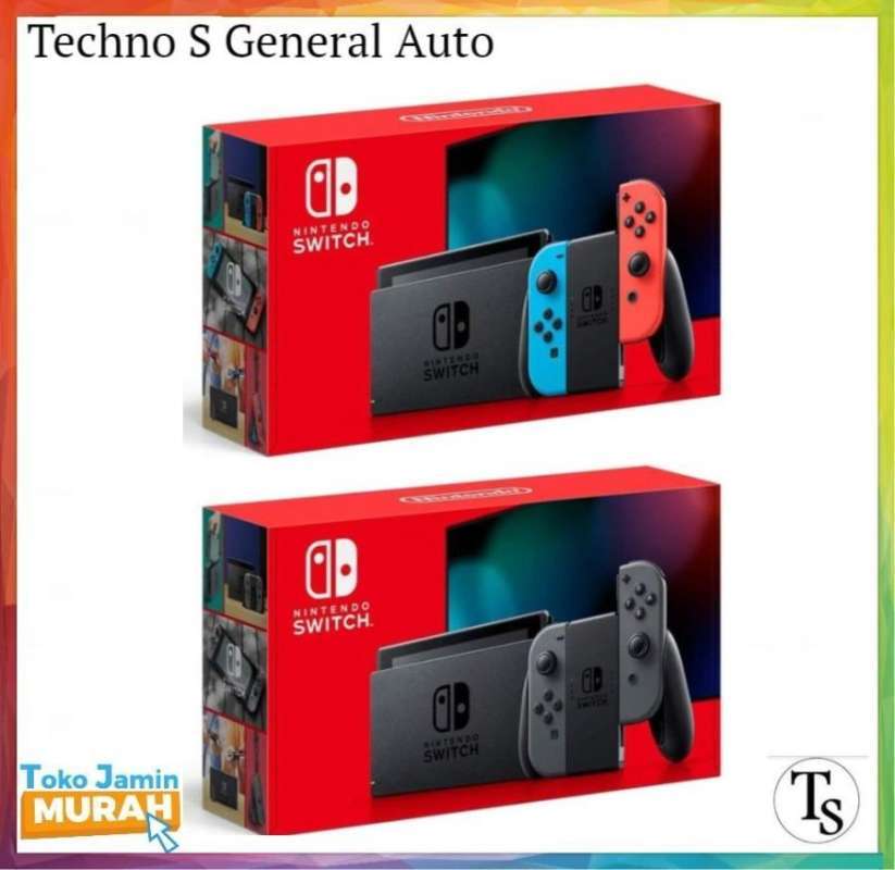 Nintendo Switch Versi Baru Console Nintendo Switch Neon Grey New