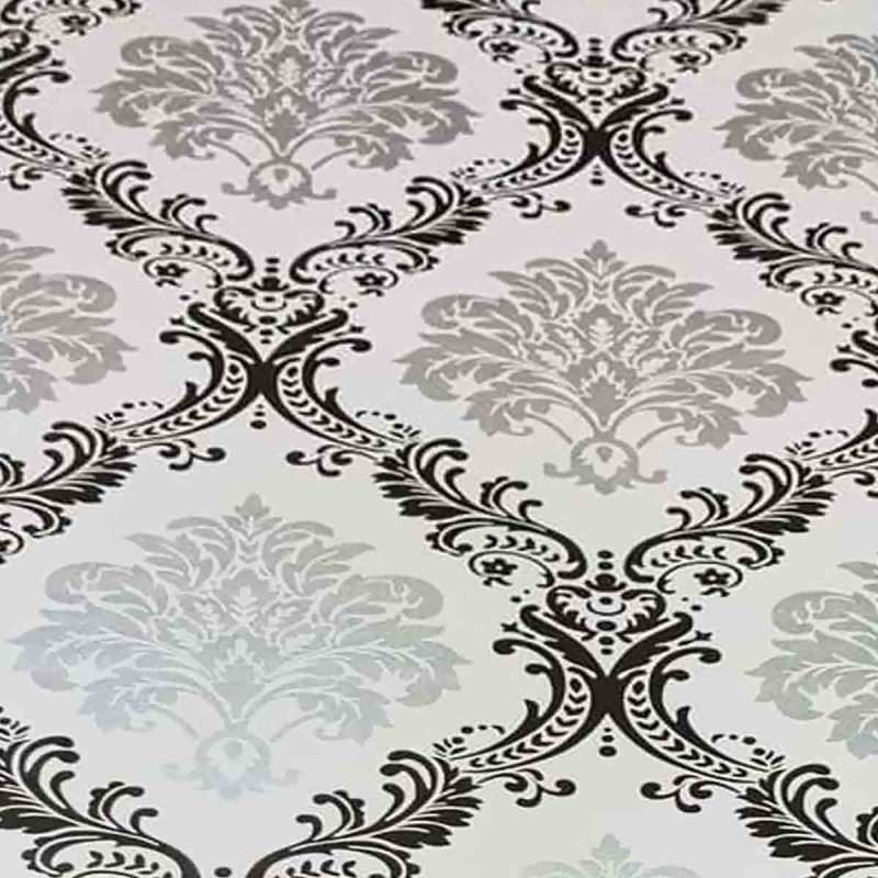 Silver Flower Wallpaper 45cm